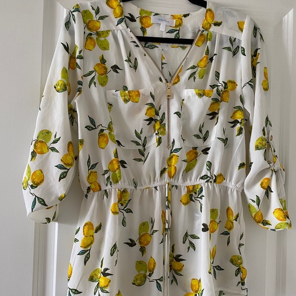 Lemon Print Summer Blouse - Picture 1 of 2